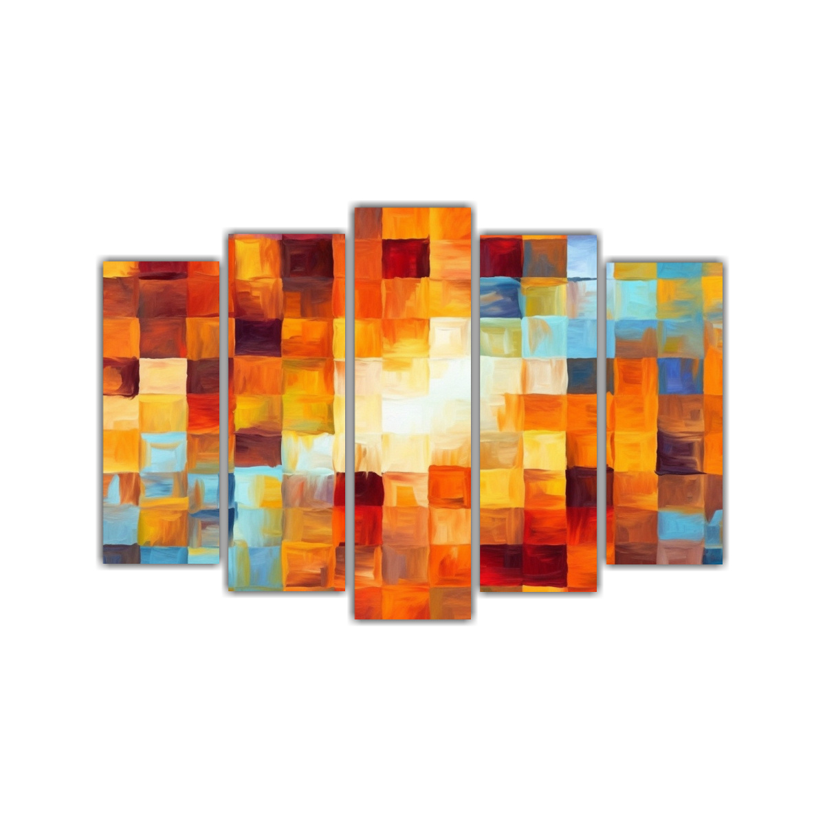 PINTURAS AL ÓLEO ABSTRACTAS CON ESQUEMA DE COLOR 150X100 CM - 1