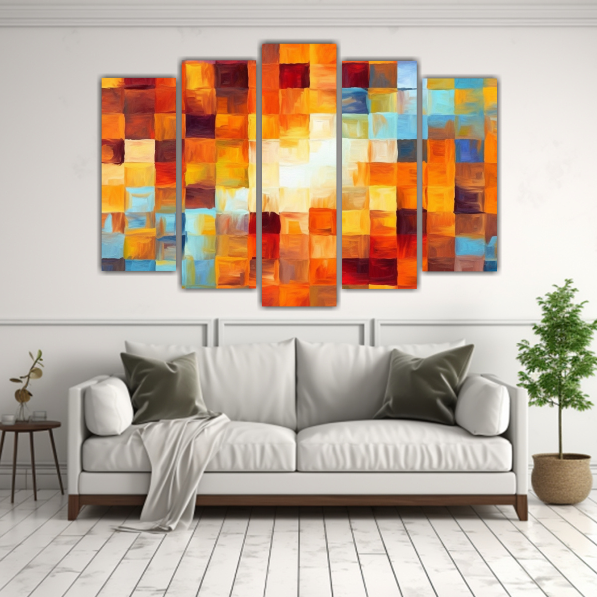 PINTURAS AL ÓLEO ABSTRACTAS CON ESQUEMA DE COLOR 150X100 CM - 2