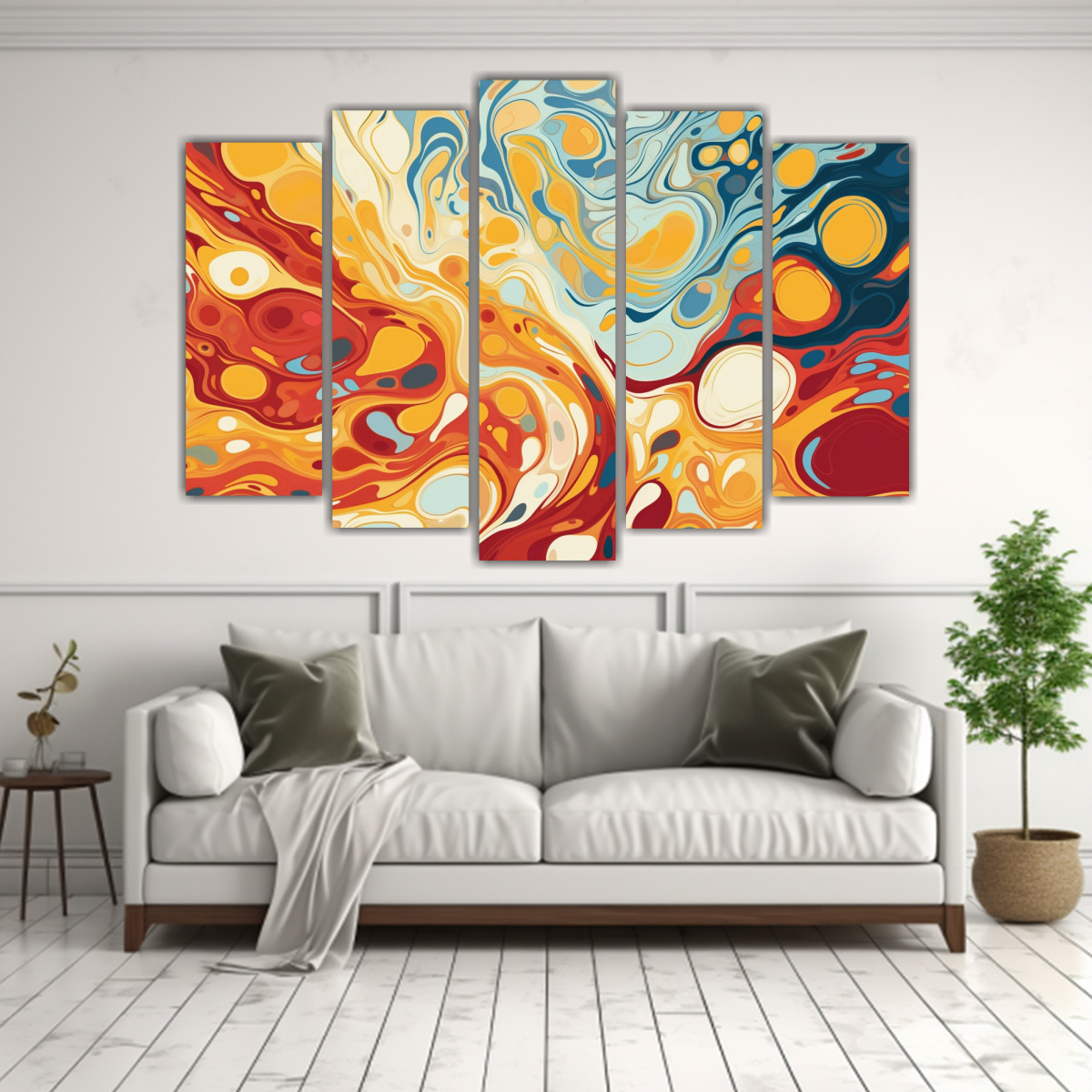 CUADROS MODERNOS DE KORTEX LÍQUIDO CON AGUA 100X65 CM - 2