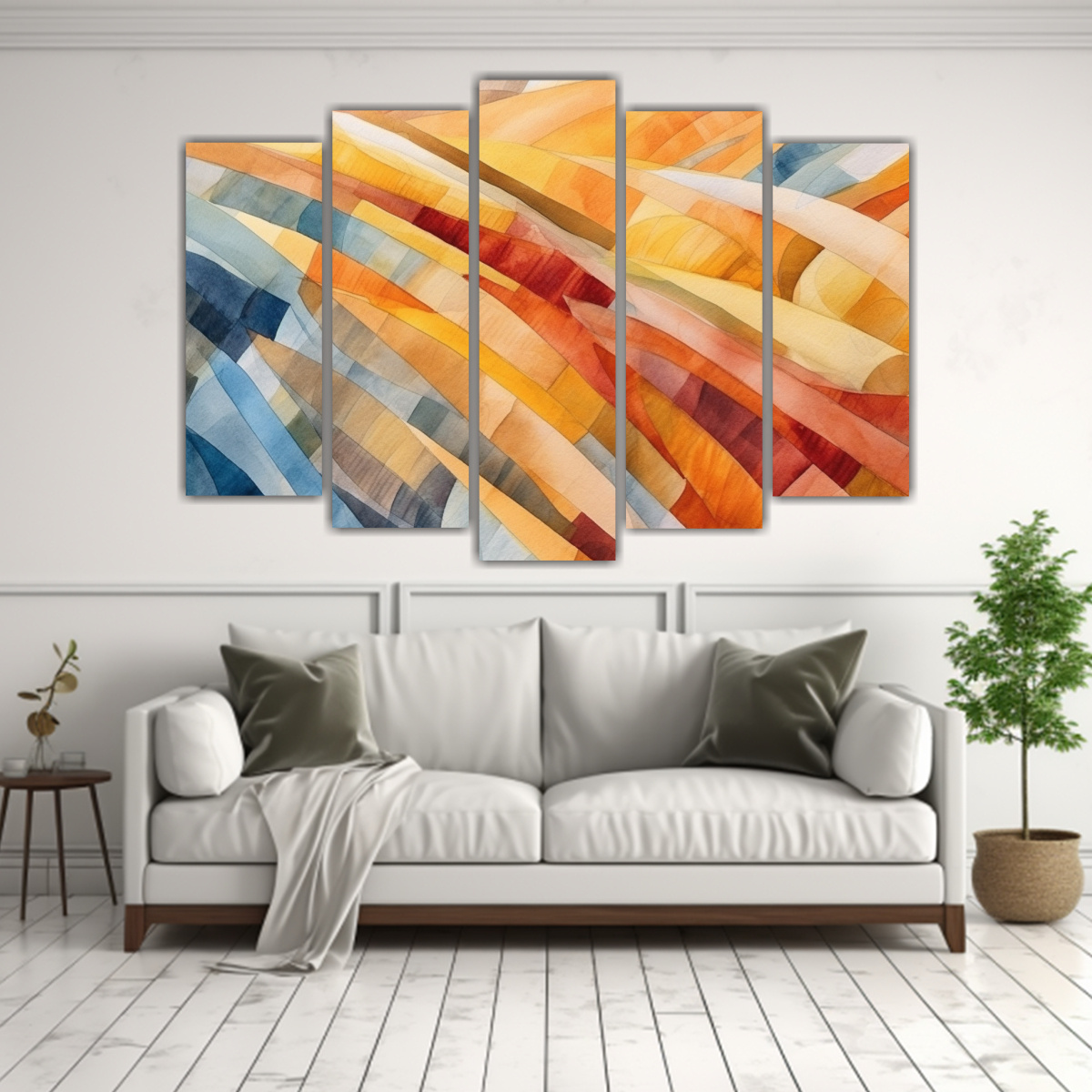 PINTURAS ACUARELA COSECHA DE MAÍZ EN BASTIDOR 150X100 CM - 2