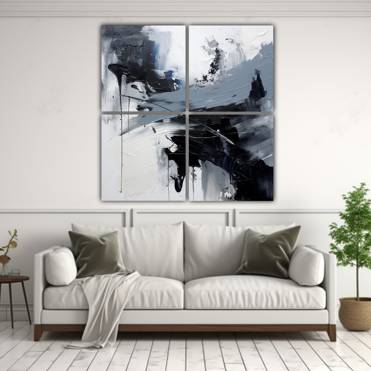 PINTURA ABSTRACTA A TODO COLOR DE 4 ARTES 180X180 CM - 2