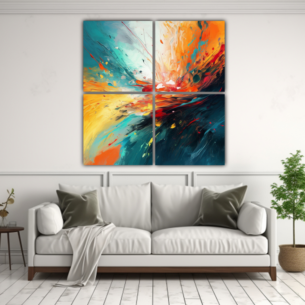 CUADROS DECORATIVOS INTERIORES DE PINTURA 180X180 CM - 2