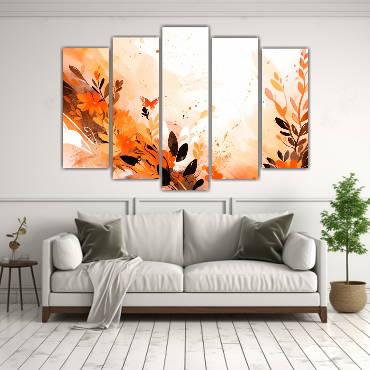 CONJUNTO DE 5 TELAS EN BASTIDOR MODERNO NEONOIR 225X150 CM - 2