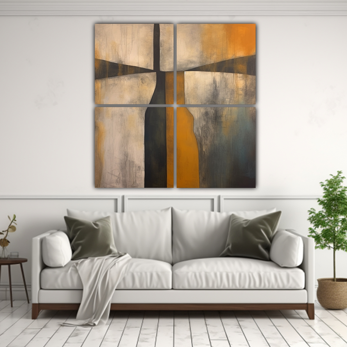 CUATRO COMPOSICIONES TEMA JUVENILES PINTURAS DE 200X200 CM - 2