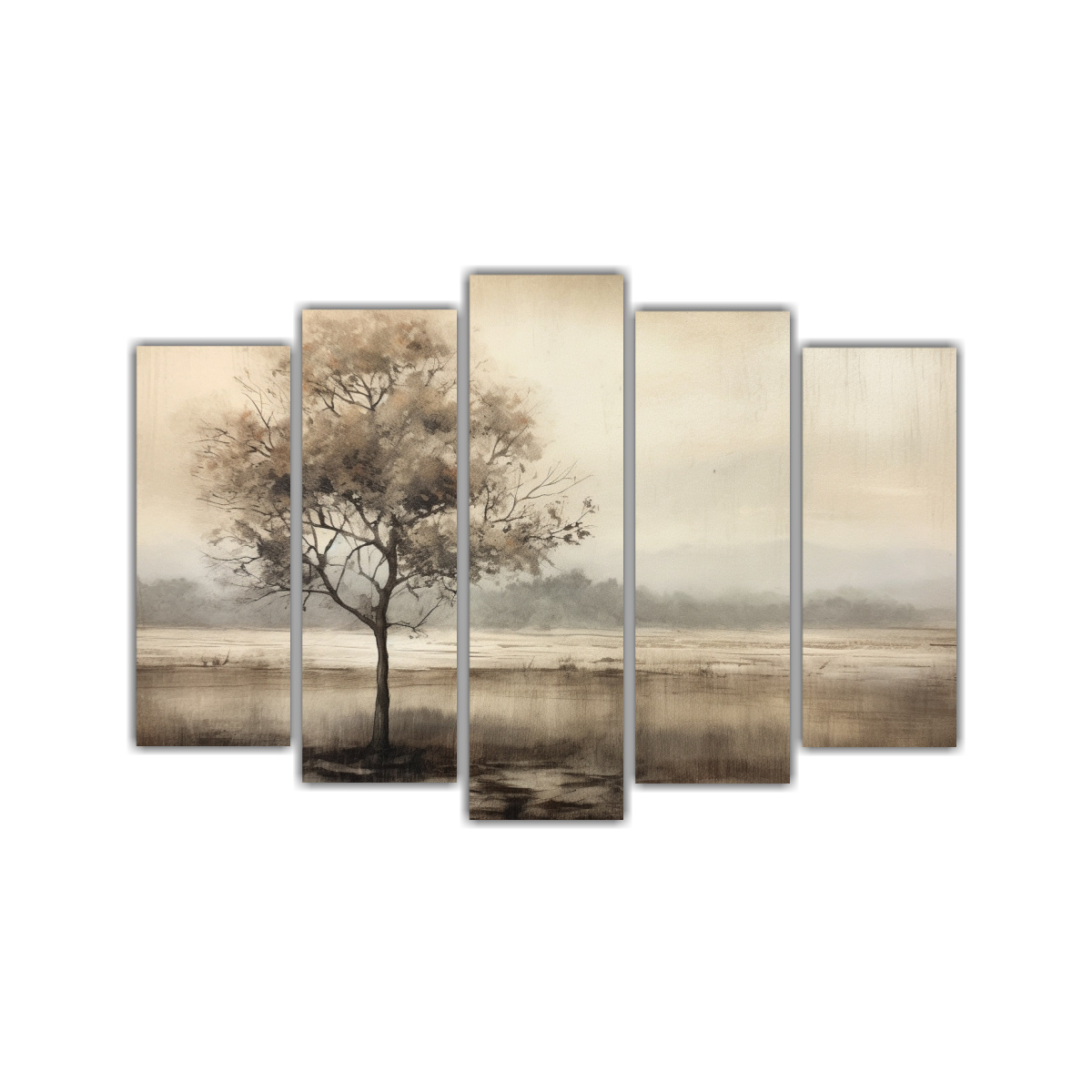 CUADRO PAISAJE VINTAGE DEL SIGLO XIX, LIENZOS 150X100 CM - 1