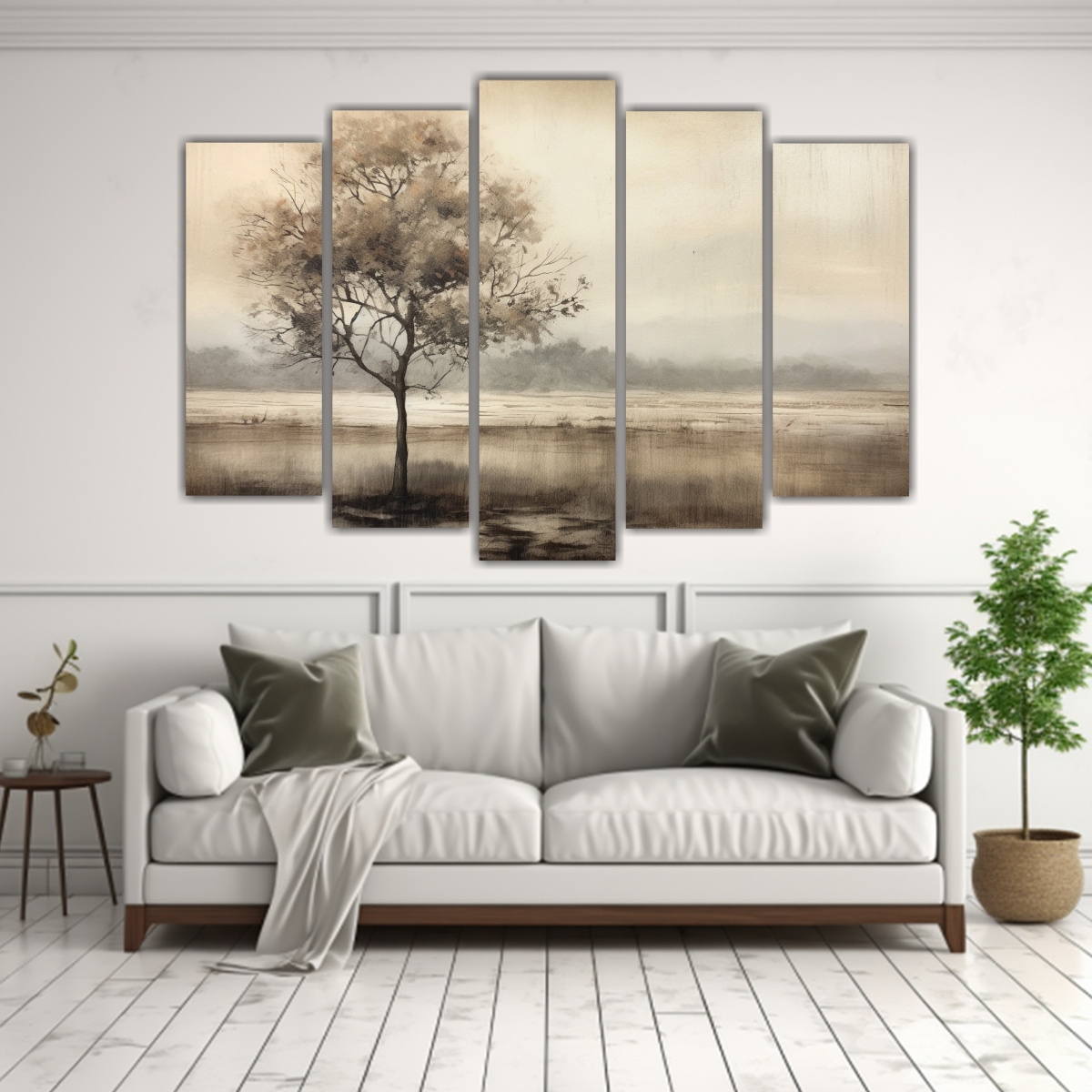 CUADRO PAISAJE VINTAGE DEL SIGLO XIX, LIENZOS 150X100 CM - 2