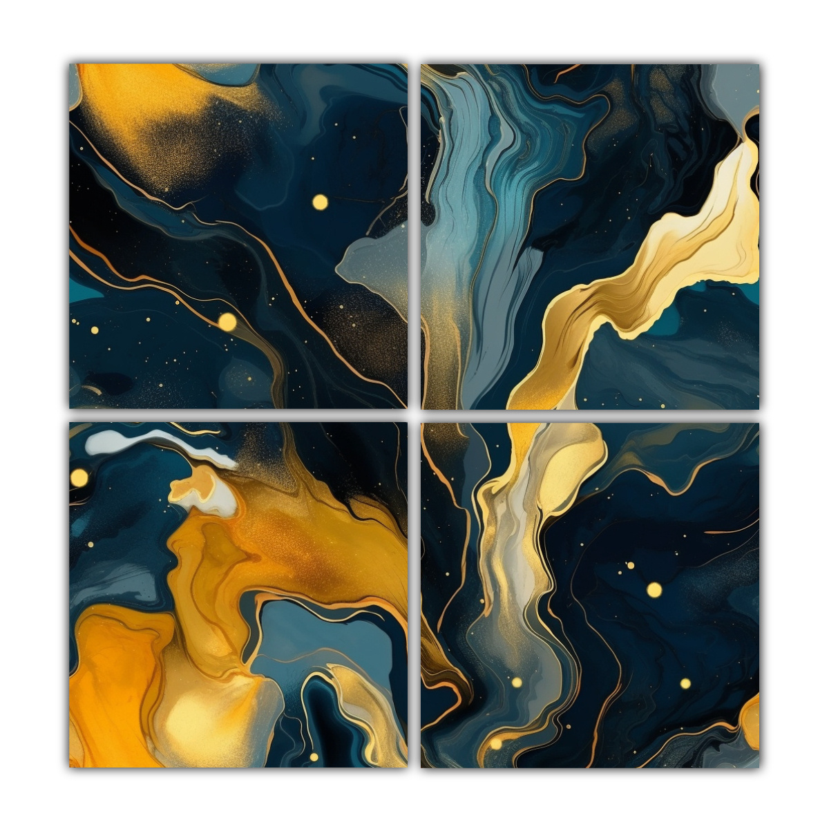 CUATRO ARTES CONCEPTUAL HABITACIÓN PINTURAS 140X140 CM - 1