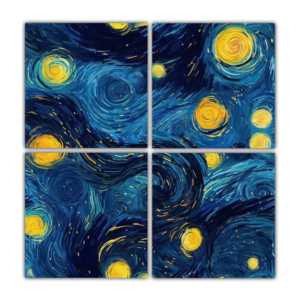 CUADROS DE DECORACIÓN ESTILO GALAXIA COMO NOCHE 80X80 CM - 1