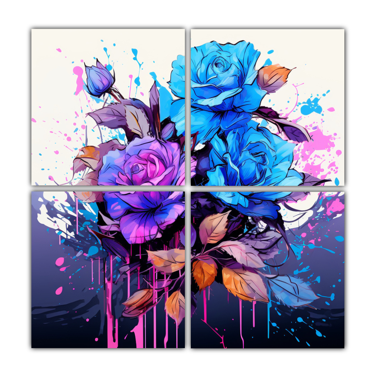 PINTURAS DECORATIVAS ESTILO NEONOIR MODERNO EN 60X60 CM - 1
