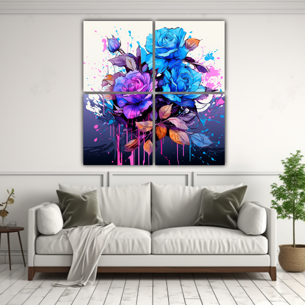PINTURAS DECORATIVAS ESTILO NEONOIR MODERNO EN 60X60 CM - 2