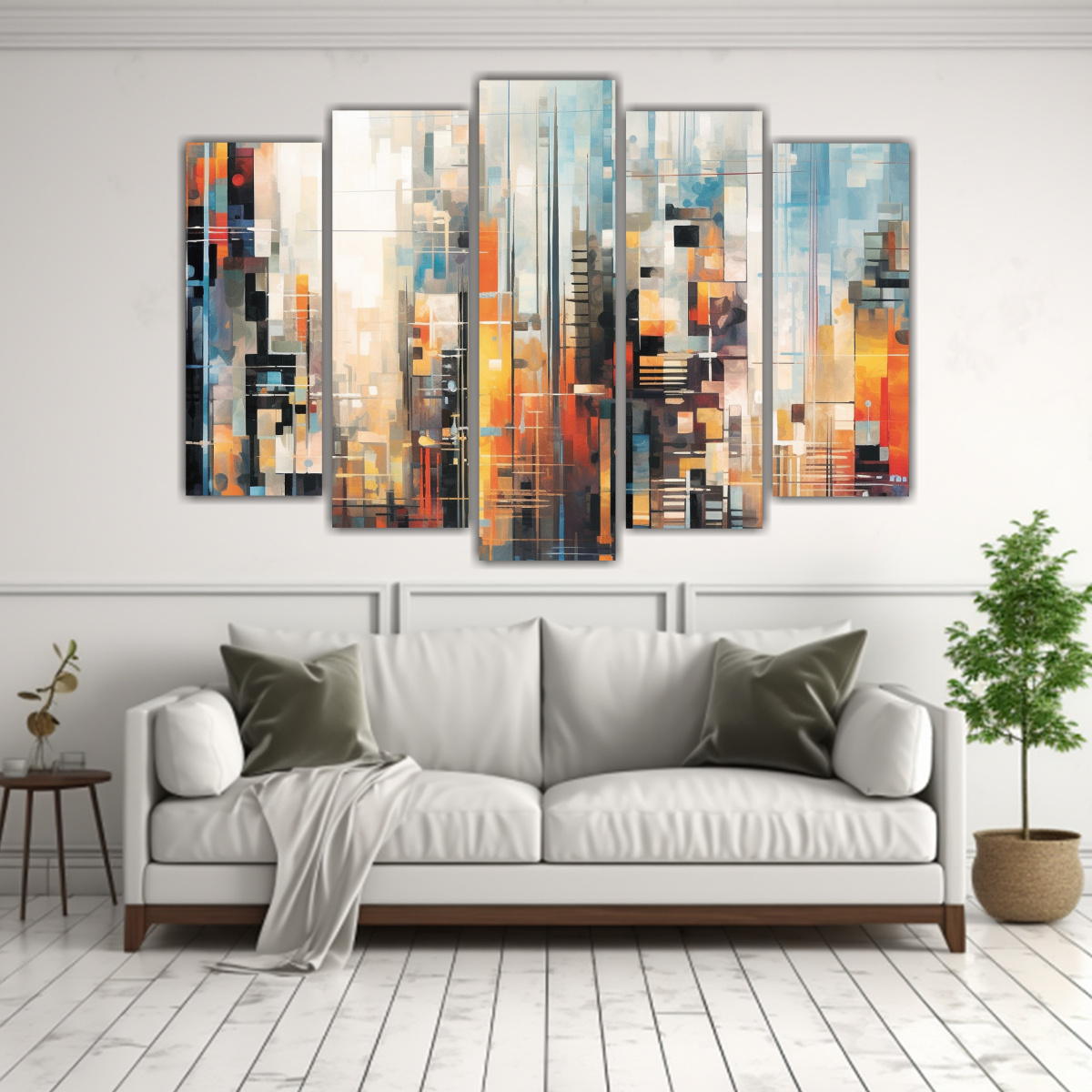 LIENZOS TELA TONOS INNOVADOR: PINTURA FUTURISTA 125X75 CM - 2