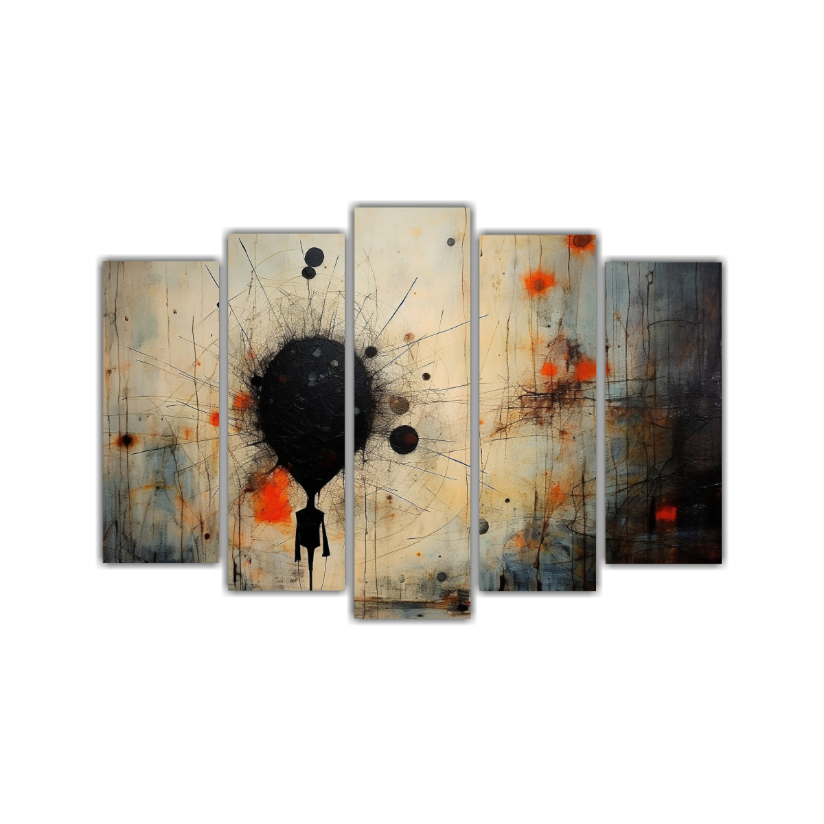 PINTURA ABSTRACTA CLÁSICA ESTILO DE ARTE CINCO 125X75 CM - 1