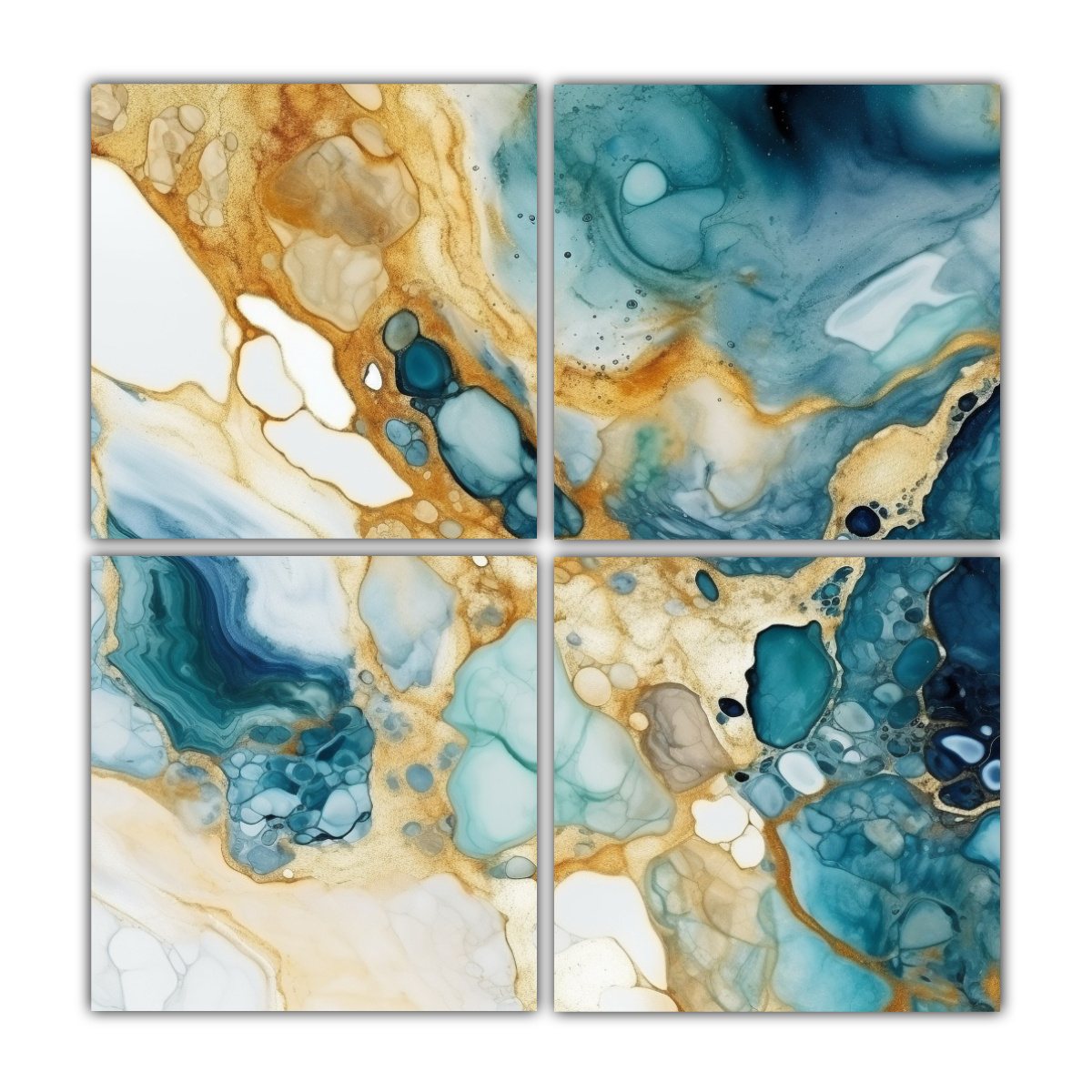 CUADROS CUADRO MÁRMOL TEXTURA MODERNA ALCOHOL INK 140X140 CM - 1
