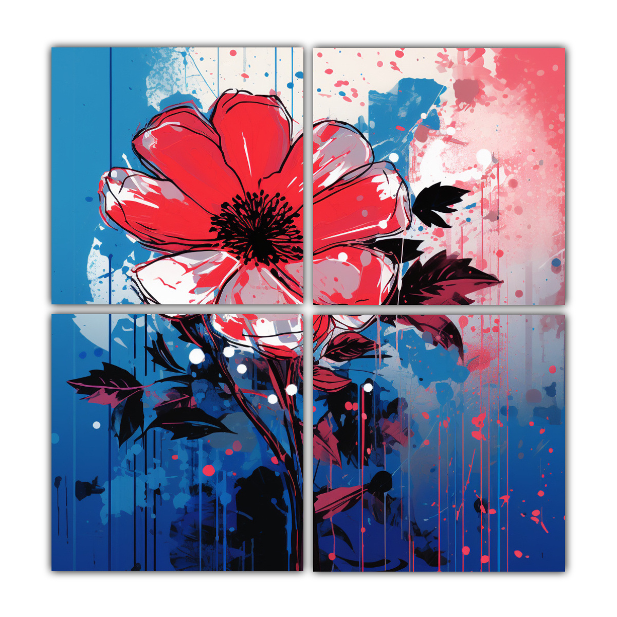 PINTURAS DECORATIVAS CON TEMÁTICA DE VITALIDAD 200X200 CM - 1