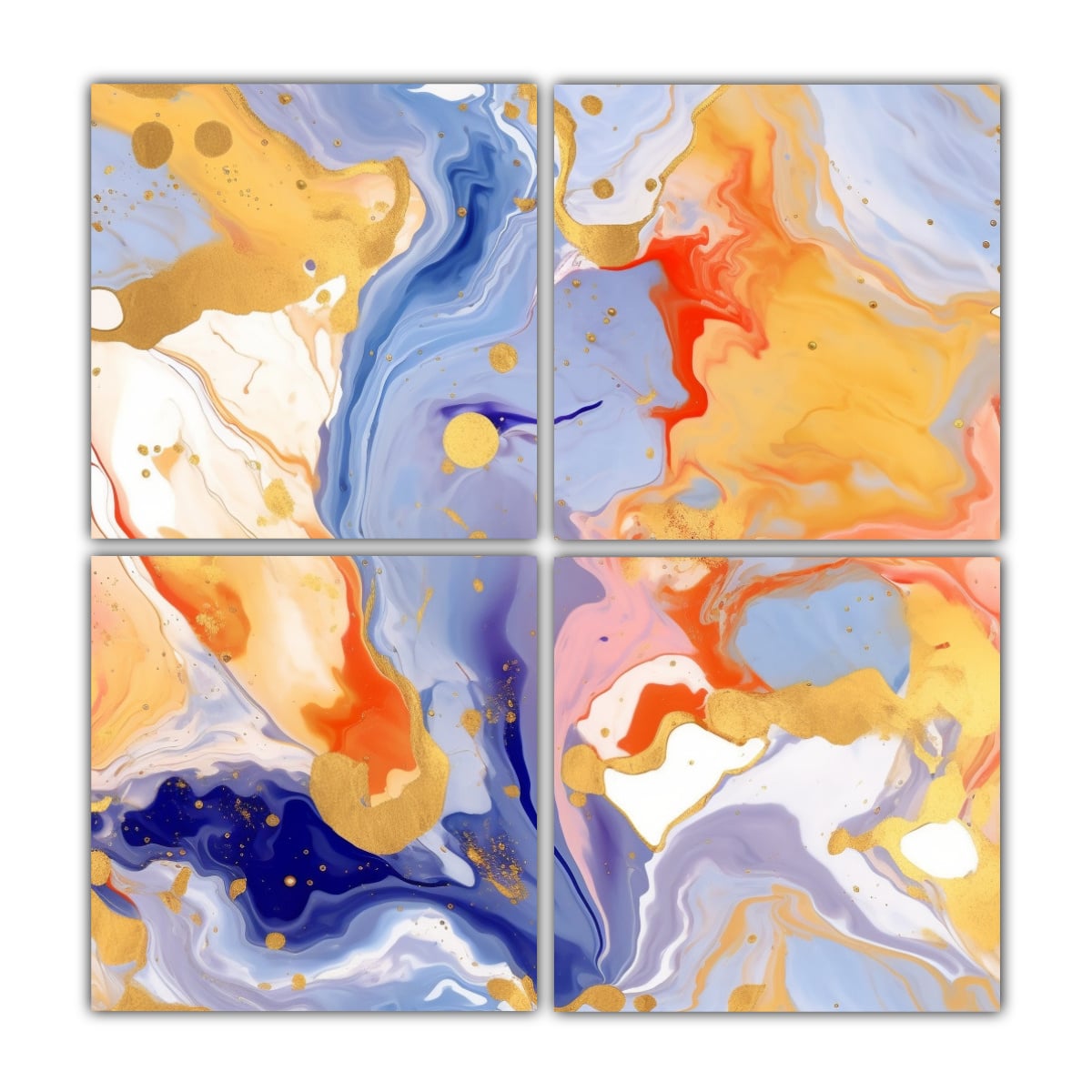 CUADRO ABSTRACTO IMPRESO HABITACIÓN MÁRMOL 60X60 CM - 1