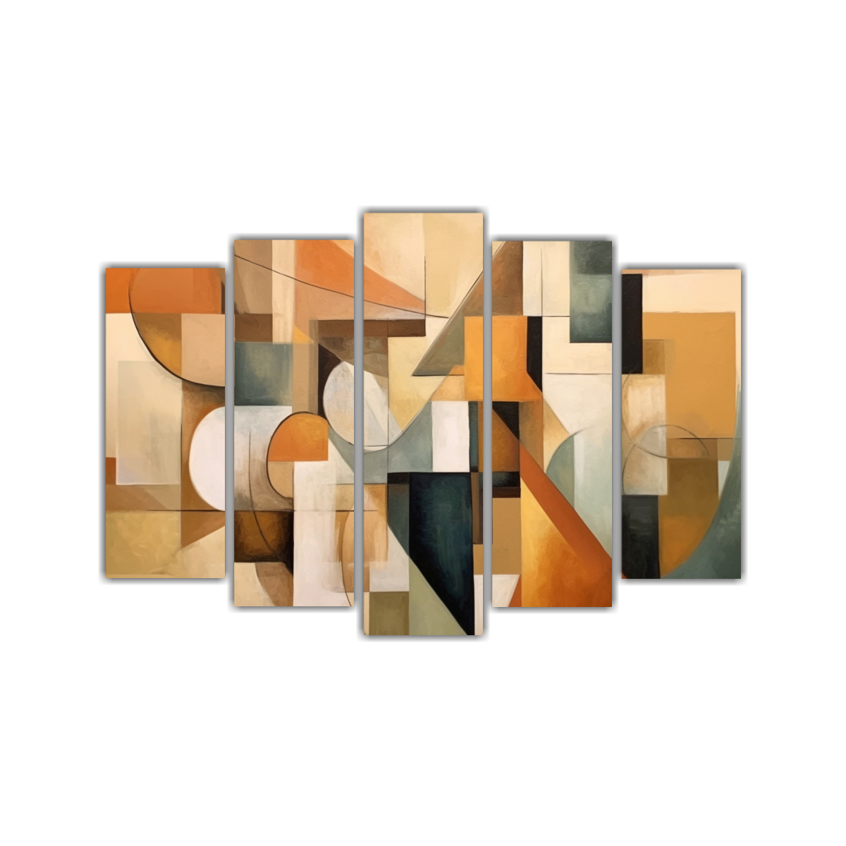 PINTURAS ABSTRACTAS GEOMÉTRICAS EN TABLERO DE 225X150 CM - 1