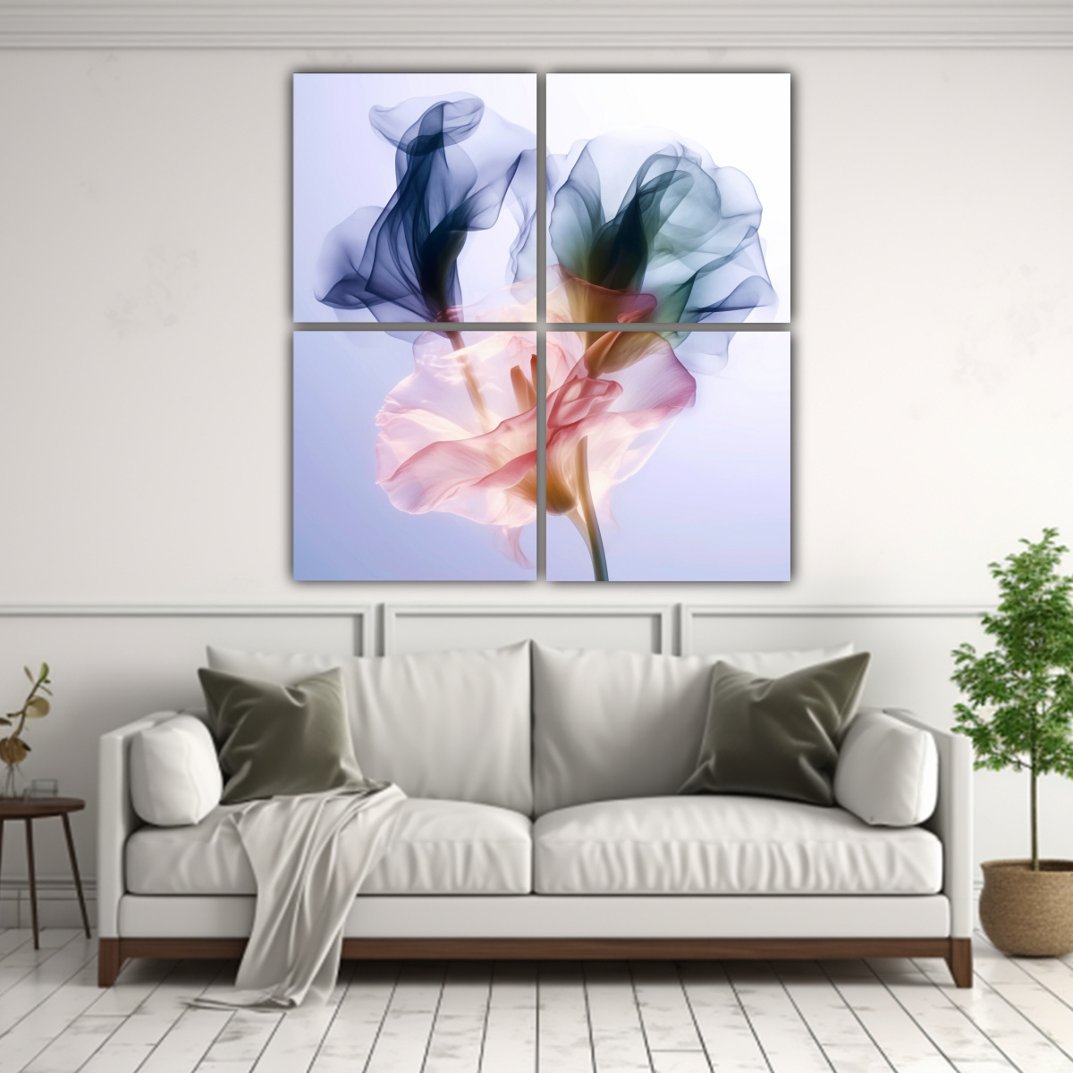 FOTOGRAFÍA CALIDEZ MARIE: FLORES EN DESENFOQUE 140X140 CM - 2