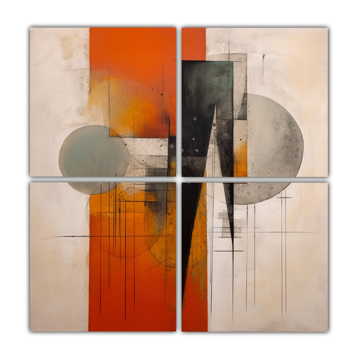 CUADROS ABSTRACTOS IMPACTANTES PARA DECORACIÓN 140X140 CM - 1