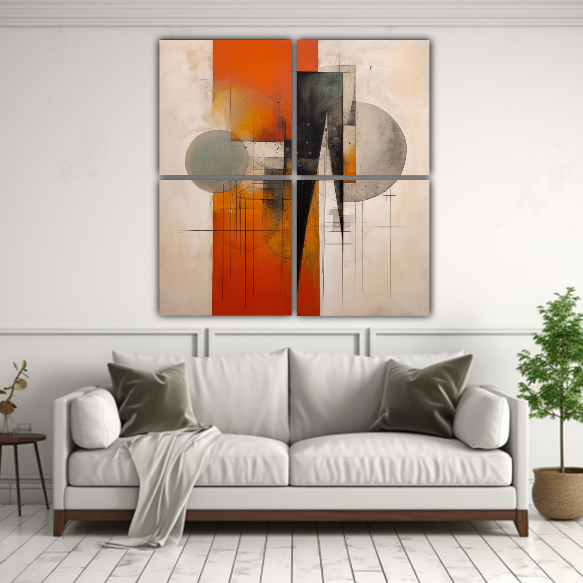 CUADROS ABSTRACTOS IMPACTANTES PARA DECORACIÓN 140X140 CM - 2