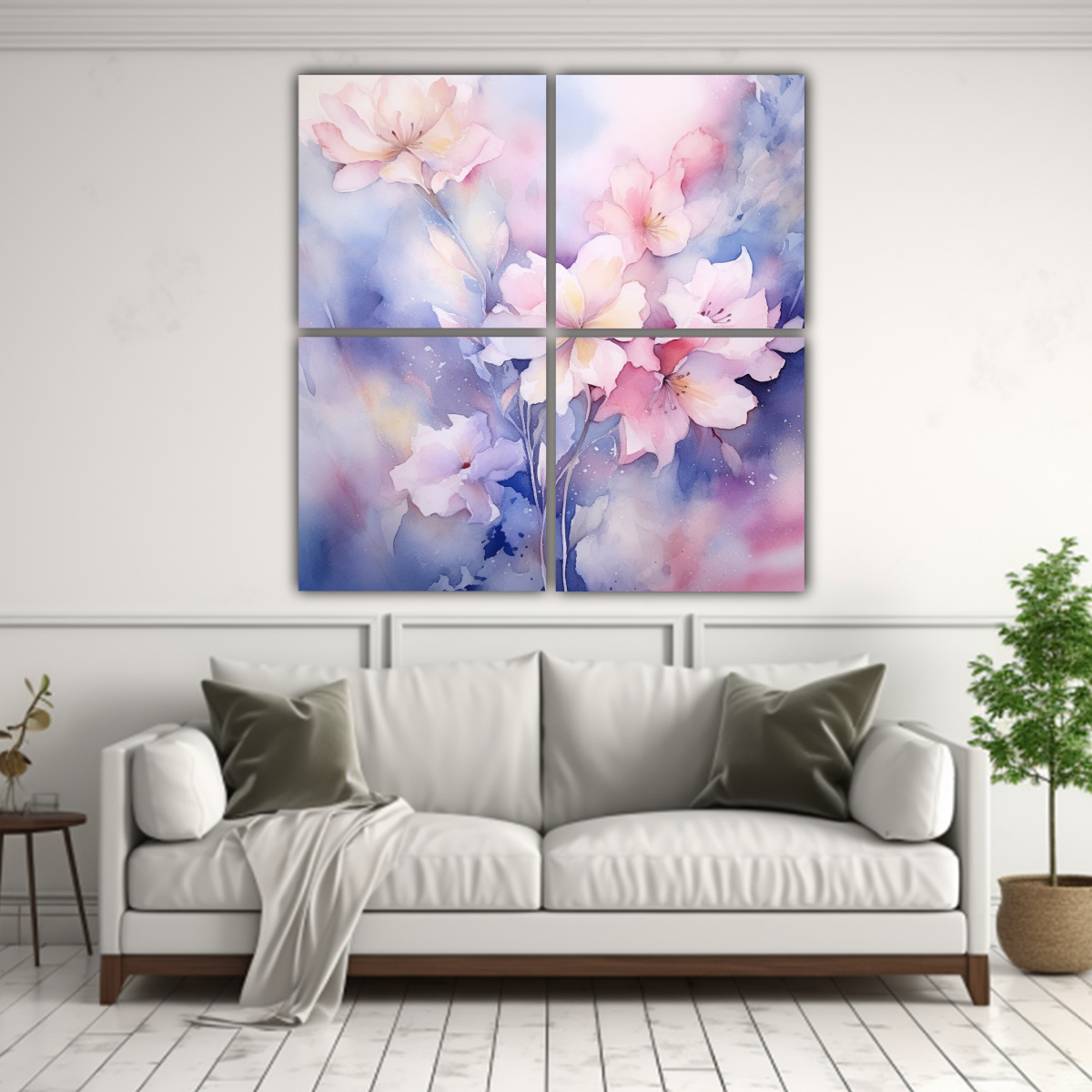 PINTURAS DECORATIVAS DE ARTE DE PARED CON FONDO 60X60 CM - 2