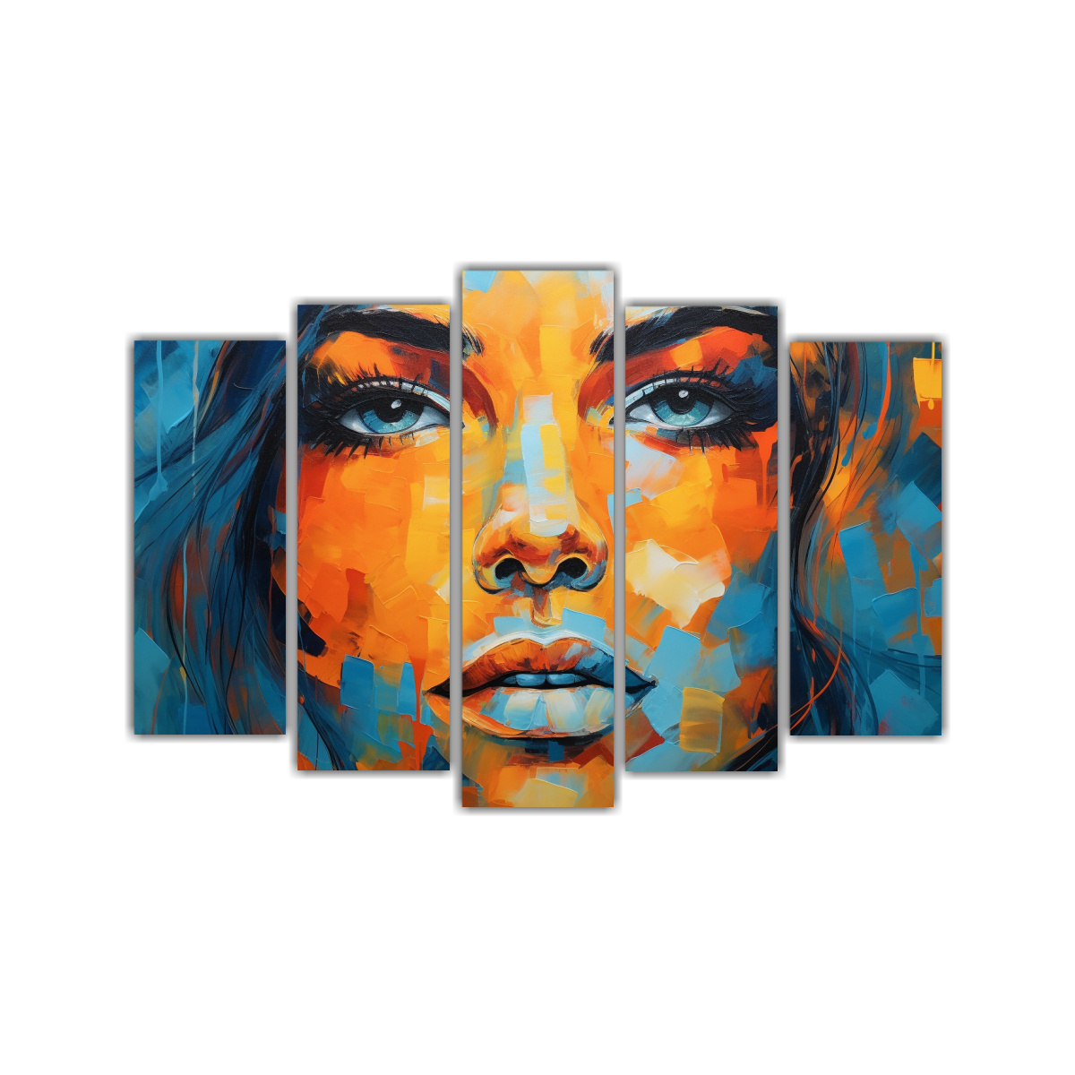 PINTURA EN BASTIDOR DE ALTA CALIDAD: MUJER CON 100X65 CM - 1