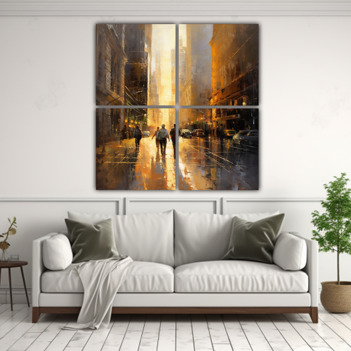 CUATRO TELAS EN BASTIDOR CONCEPTUAL 100X100 CM - 2