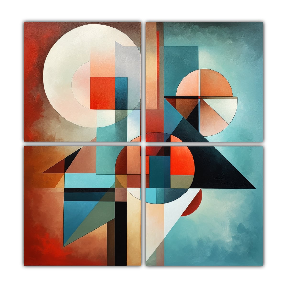 DECORACIONES ABSTRACTAS GEOMÉTRICAS: ARTES DE 140X140 CM - 1