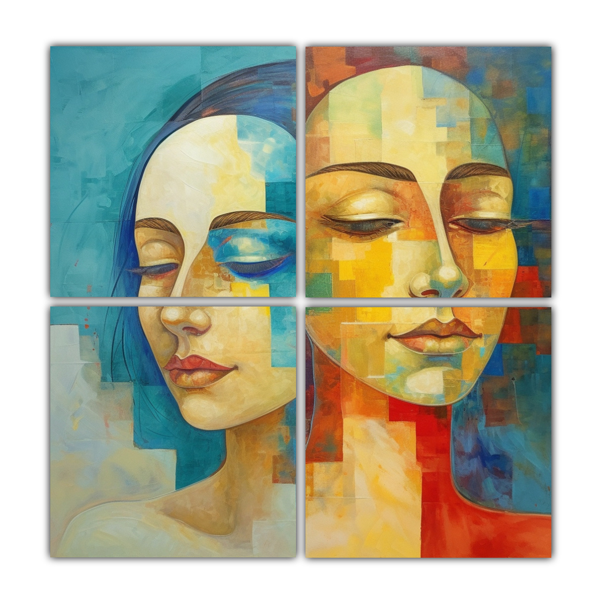 CUADRO DE PARED ABSTRACTO REALISTA EXCLUSIVO CON 60X60 CM - 1
