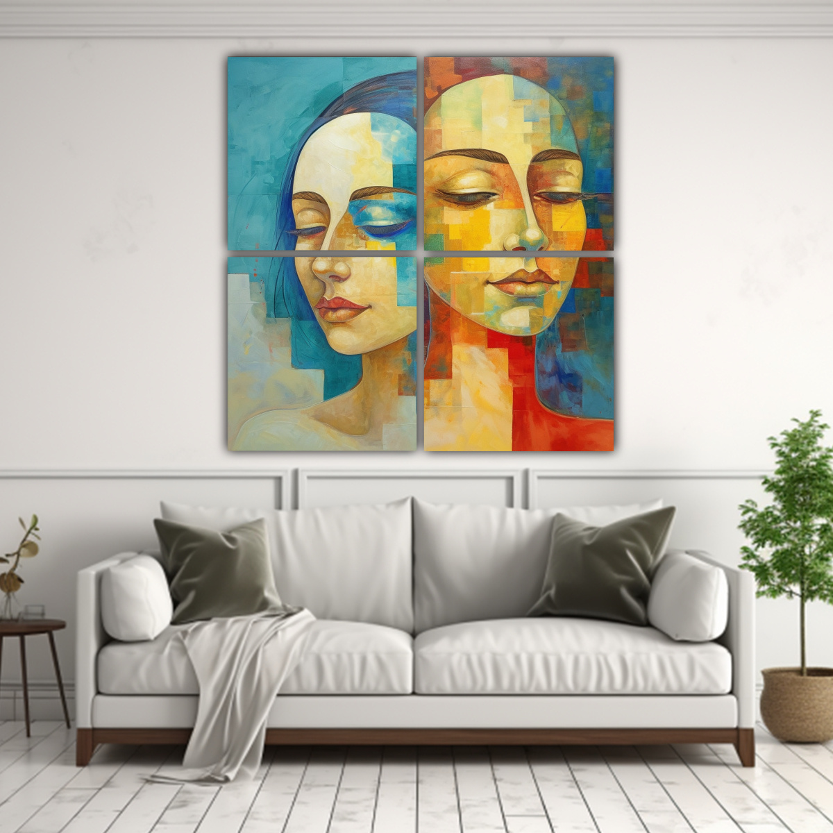 CUADRO DE PARED ABSTRACTO REALISTA EXCLUSIVO CON 60X60 CM - 2