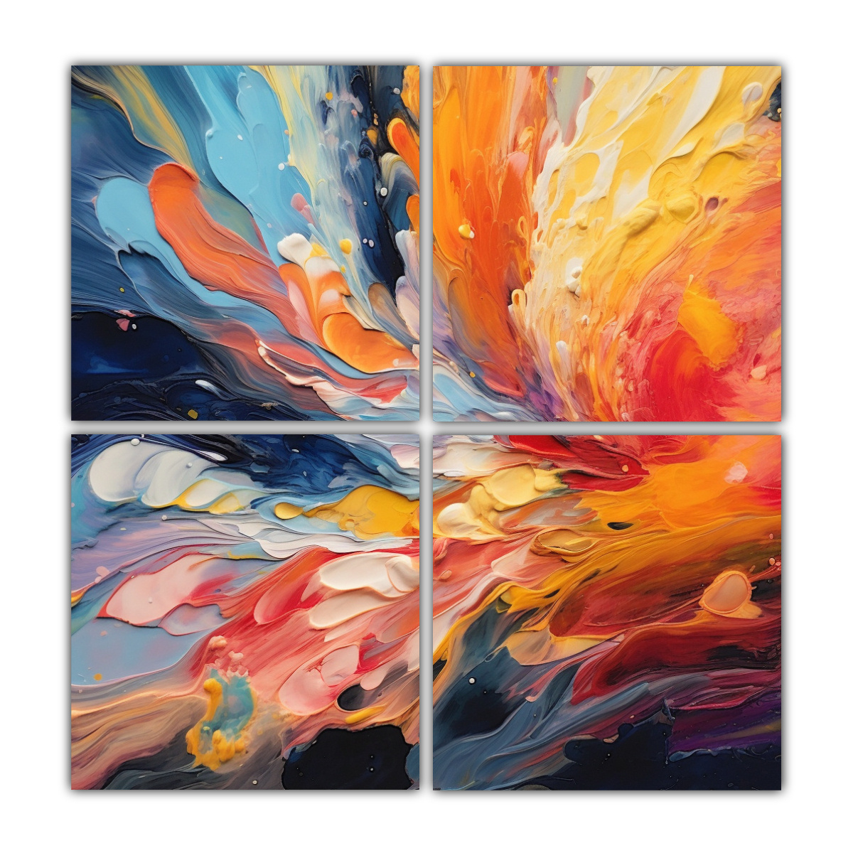 CUADRO DECORATIVO ABSTRACTO IMPRESO EN TELA 120X120 CM - 1