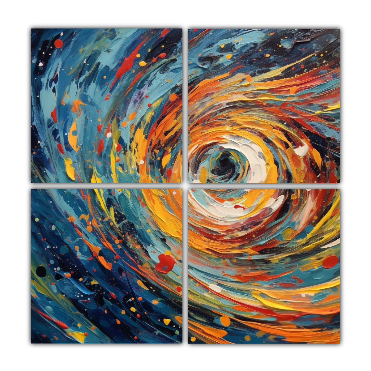 ARTES DE PARED ABSTRACTO ESTÉTICO QUANTUM 140X140 CM - 1