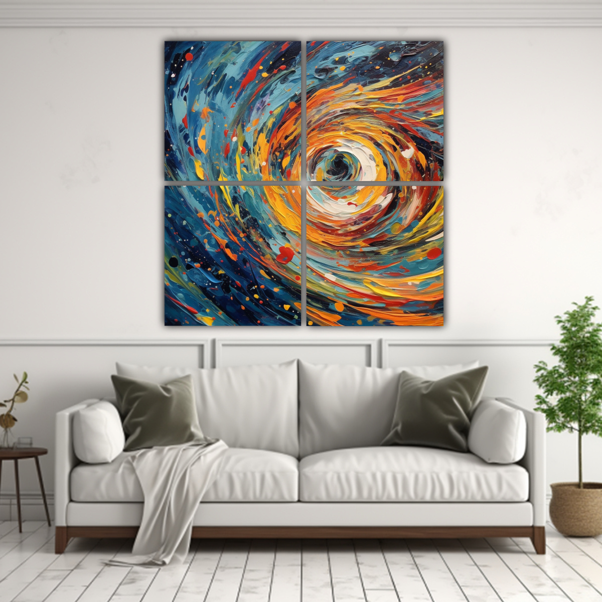 ARTES DE PARED ABSTRACTO ESTÉTICO QUANTUM 140X140 CM - 2