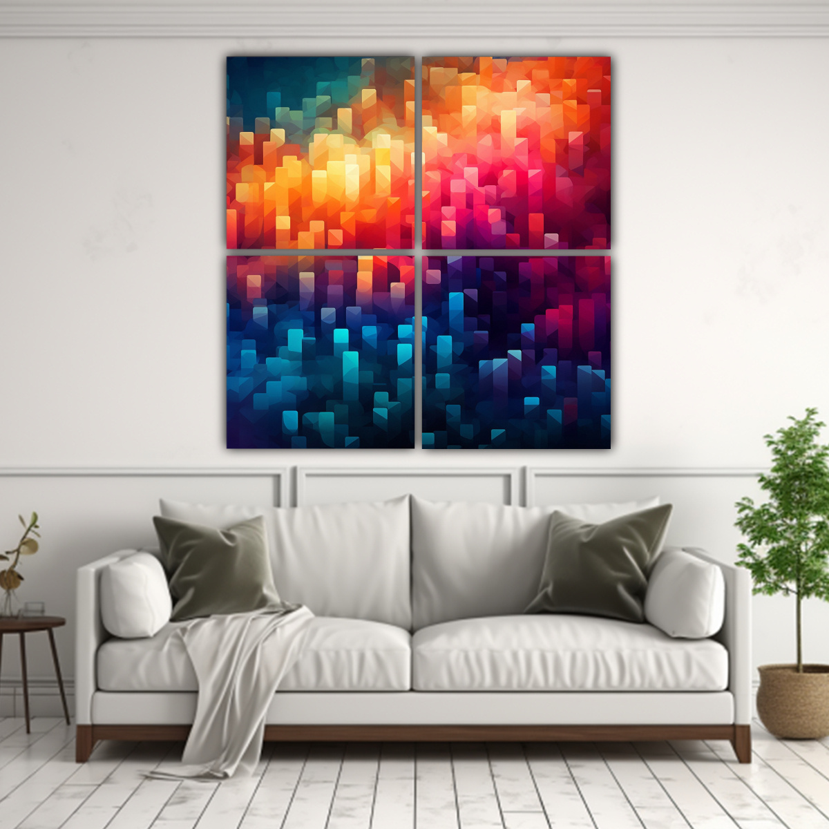 CUADROS INSPIRADOR CREATIVIDAD FORMAS COLORIDAS 80X80 CM - 2