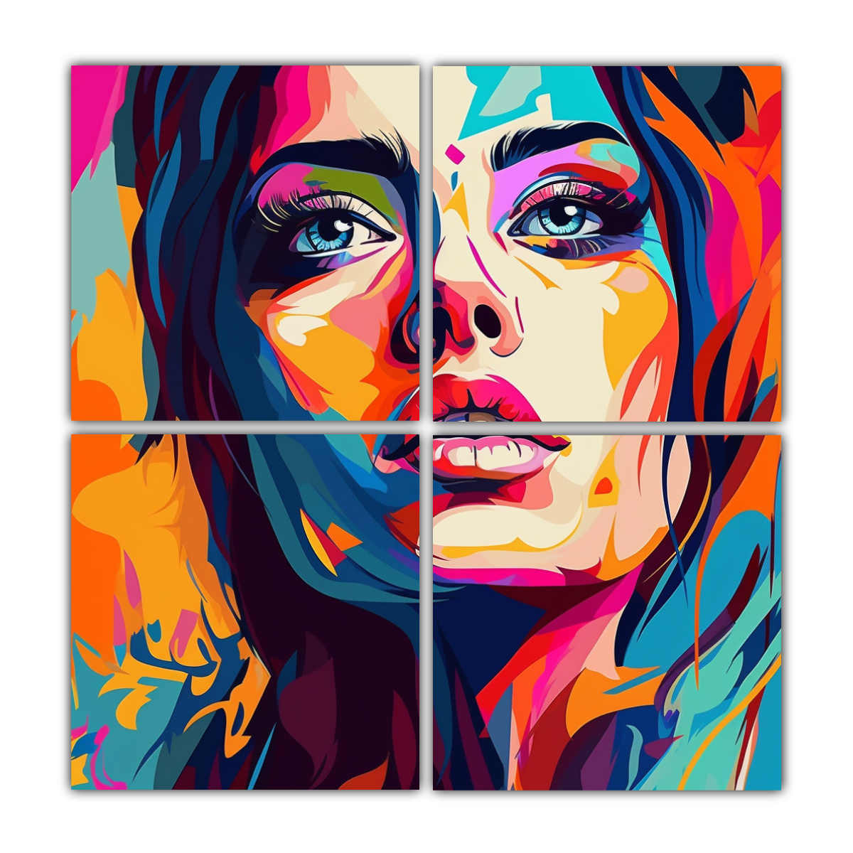 CUATRO ARTES COMPOSICIÓN DINÁMICA PAINT BY 60X60 CM - 1