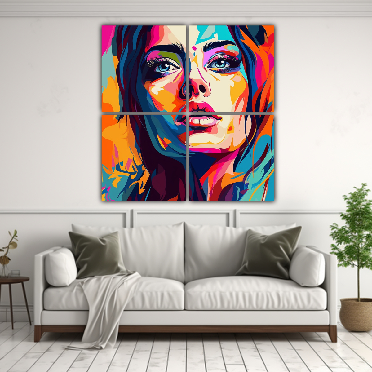 CUATRO ARTES COMPOSICIÓN DINÁMICA PAINT BY 60X60 CM - 2