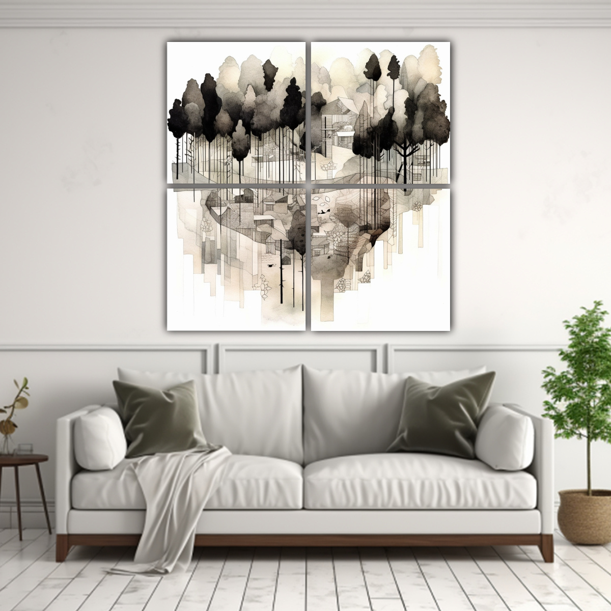 CUADROS CONTEMPORÁNEOS INSPIRACIÓN FRAGMENTADA 120X120 CM - 2