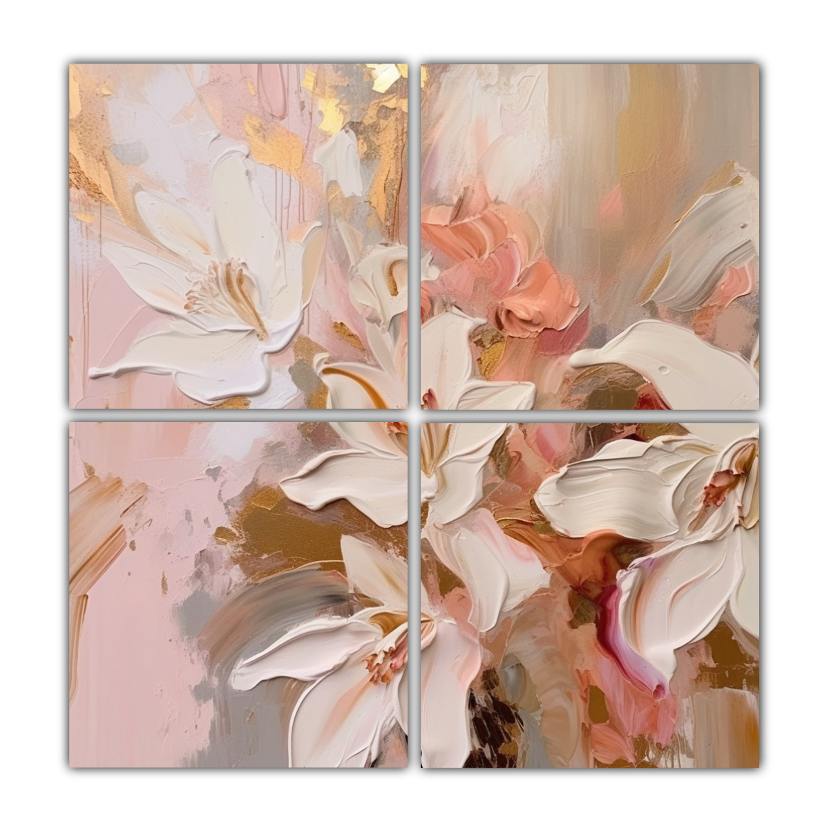 EXPOSICIÓN CUADROS MODERNOS ROSADO, RUBOR Y 200X200 CM - 1