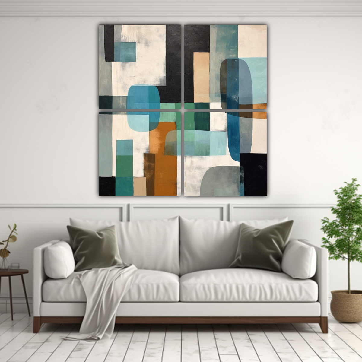 LIENZOS MINIMALISTAS DE TEMÁTICA LLAMATIVA TONO 80X80 CM - 2
