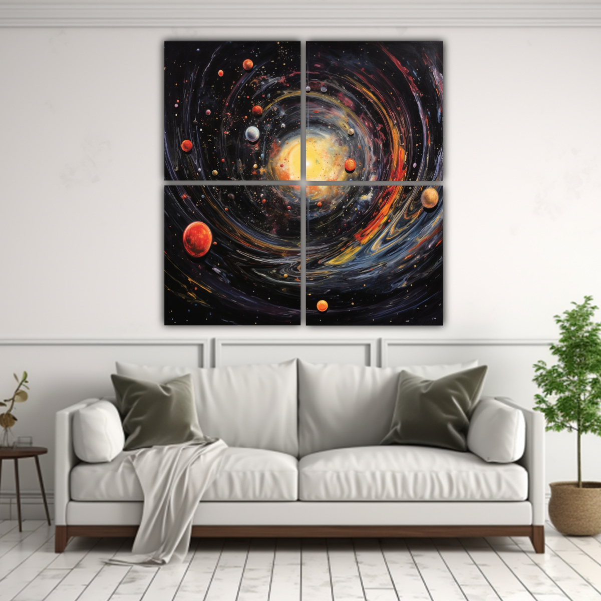CUADROS MODERNOS SENSIBILIDAD ARTÍSTICA PLANETAS 80X80 CM - 2