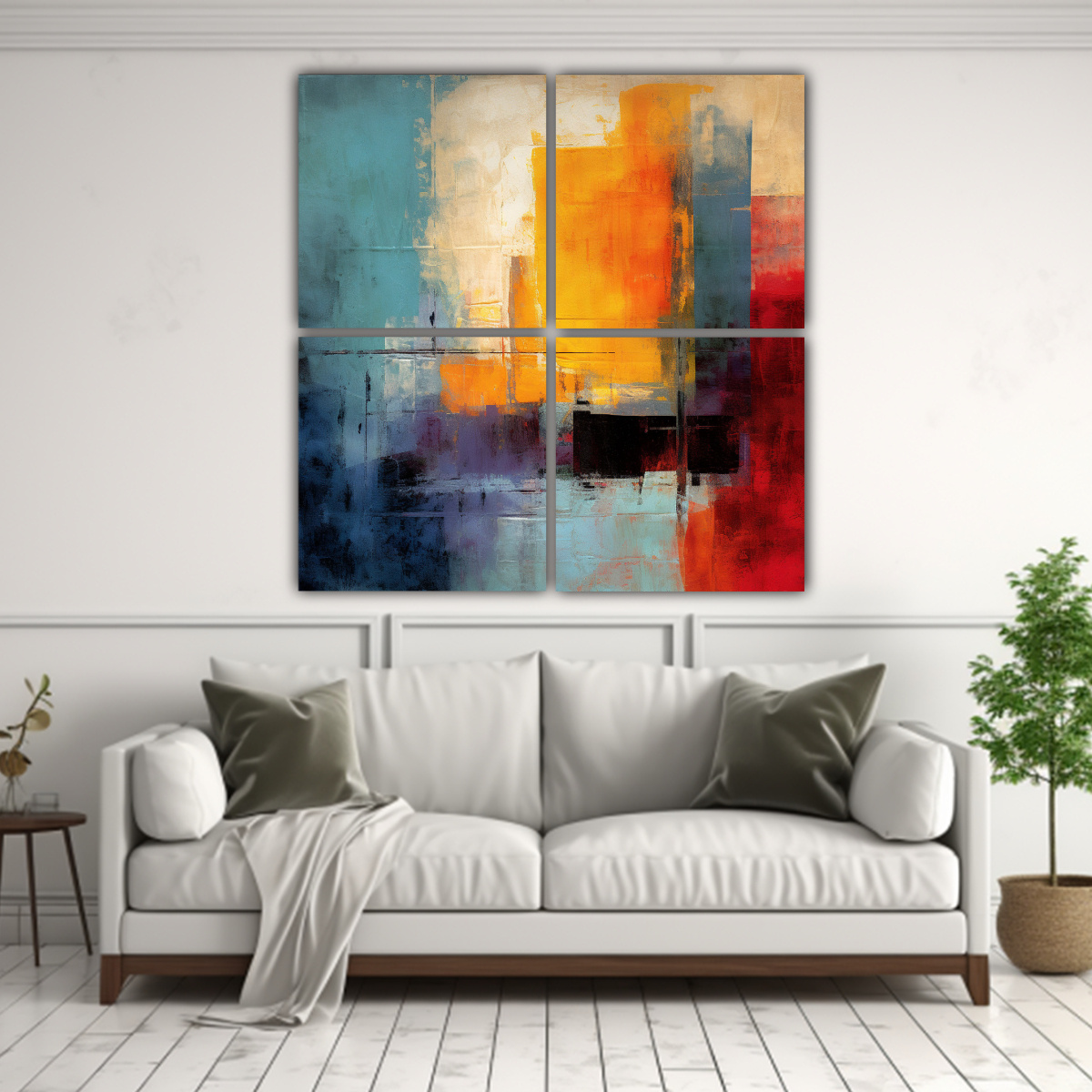 PINTURA ABSTRACTA ESTILO MARK ROTHKO CUATRO ARTES 40X40 CM - 2