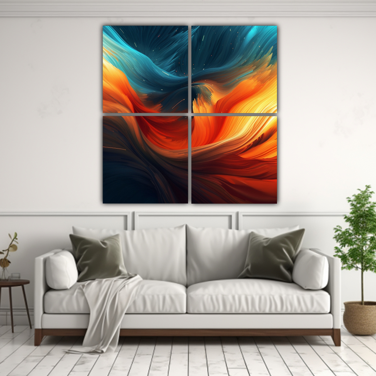 CUATRO TELAS EN BASTIDOR MODERNOS POP ART 120X120 CM - 2