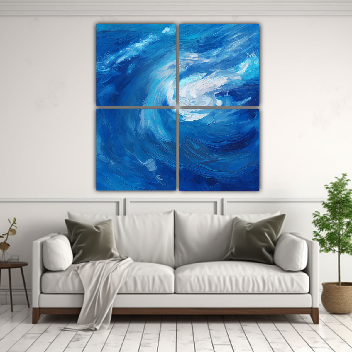 PINTURAS ABSTRACTAS DE ESTILO ÓLEO EN LIENZO DE 180X180 CM - 2