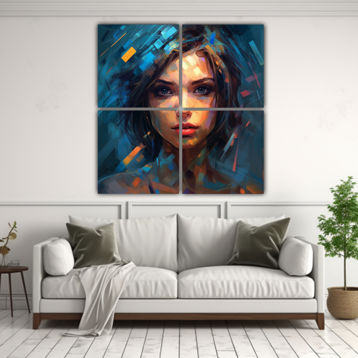 CUADRO DISEÑO MULTICOLOR ESTILO JULIETTE MAEL DE 60X60 CM - 2