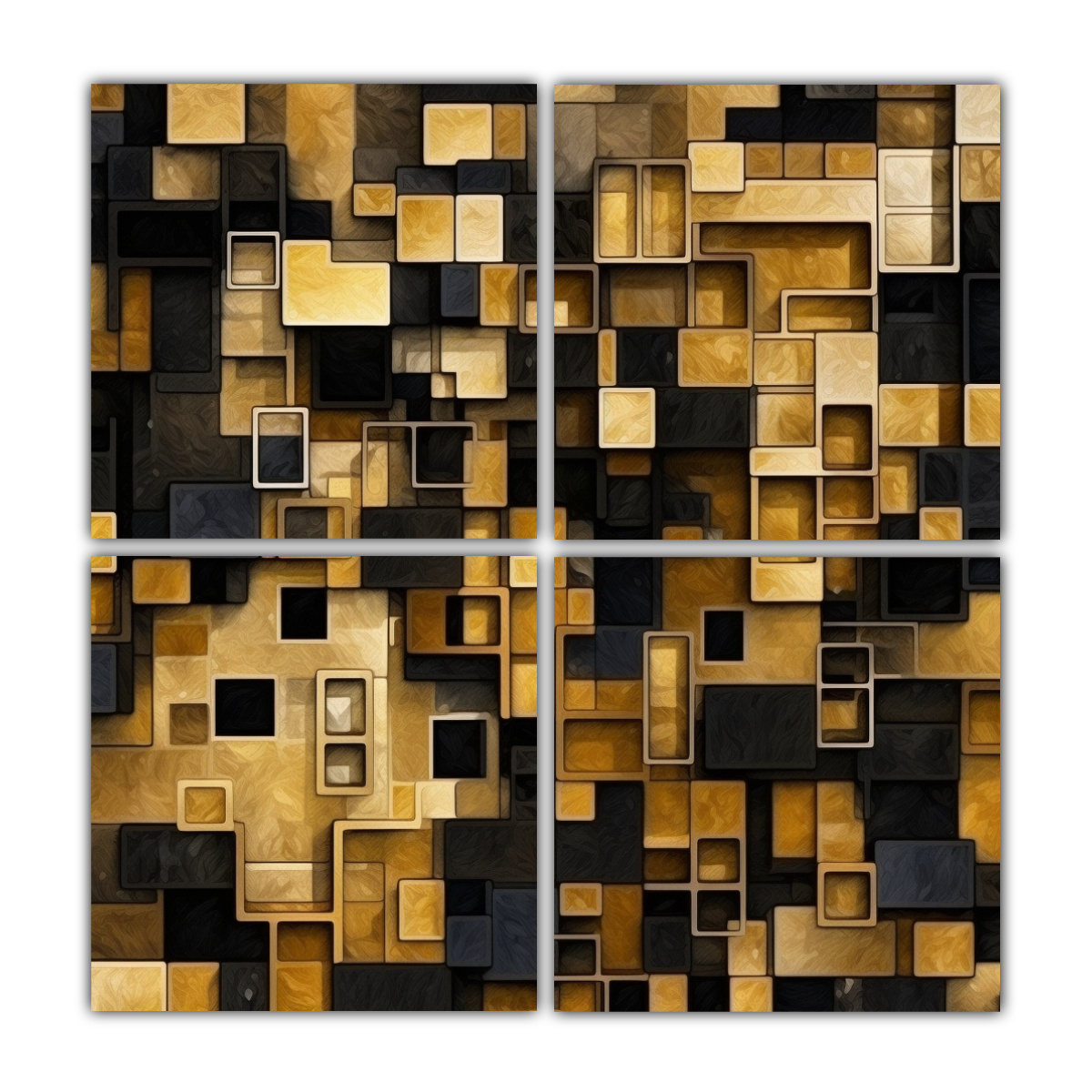 CUADROS ABSTRACTOS DE COLORES VIBRANTES 60X60 CM - 1
