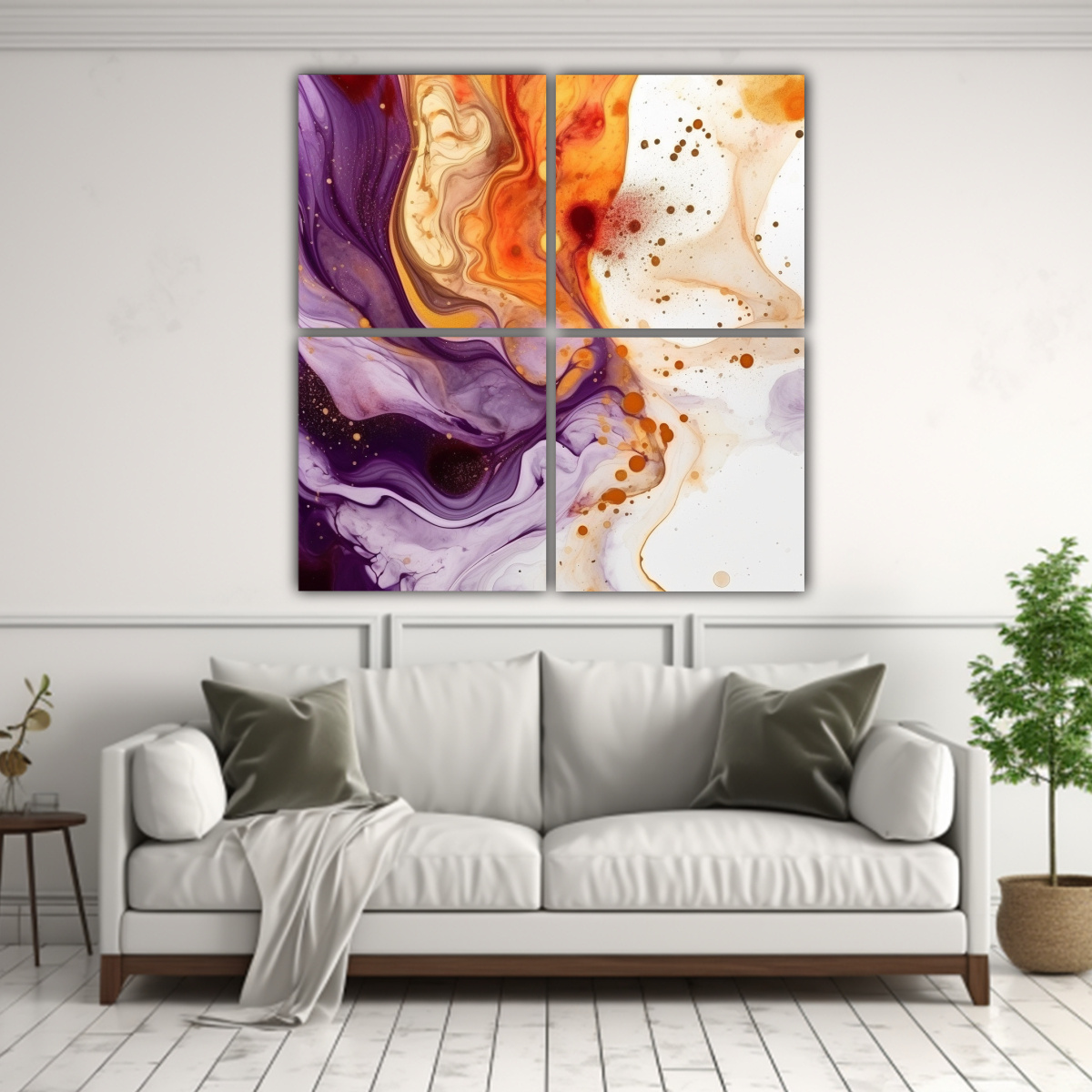 PINTURAS DECORATIVAS SURREALISTAS EN COLORES DE 100X100 CM - 2