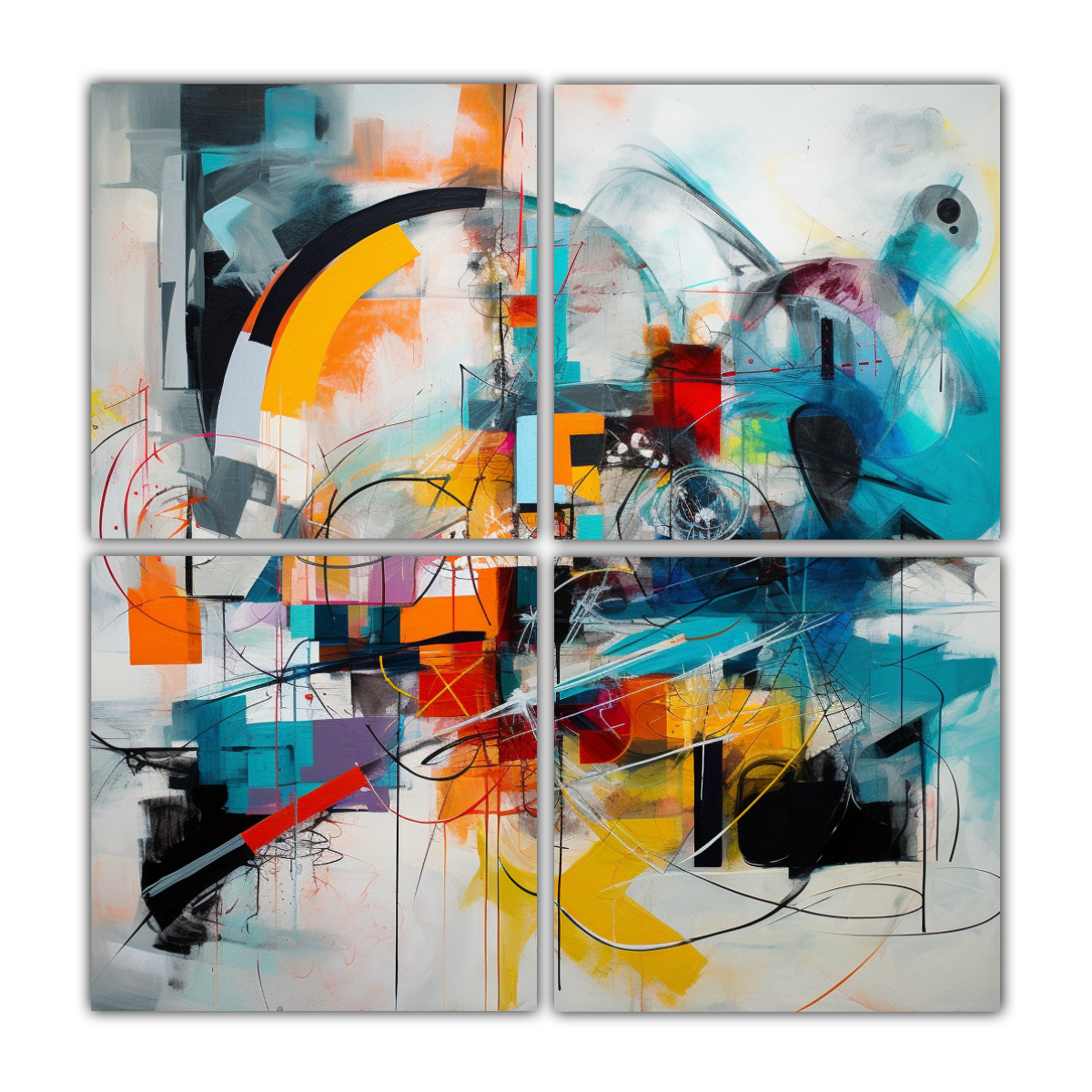 CUADRO CONCEPTUAL DE CULTURA COMO UNA PINTURA 100X100 CM - 1