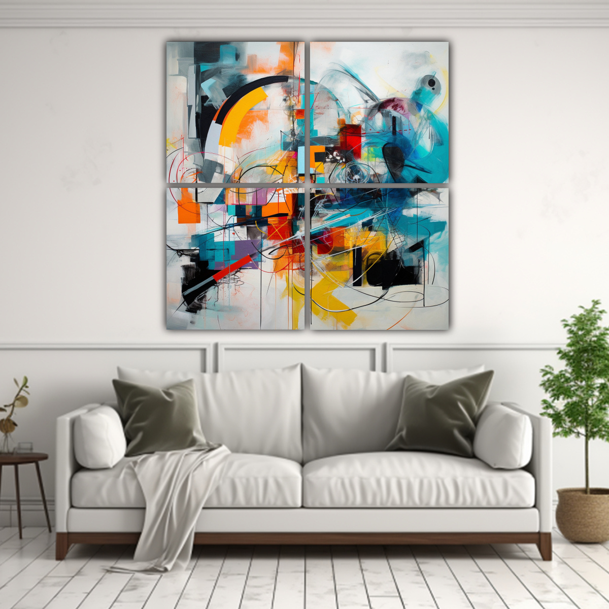 CUADRO CONCEPTUAL DE CULTURA COMO UNA PINTURA 100X100 CM - 2