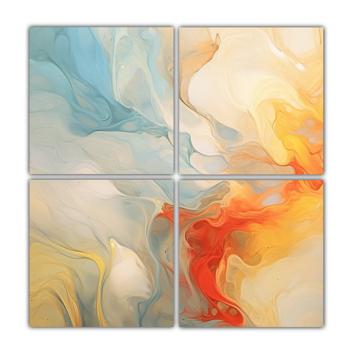 CUATRO TELAS EN BASTIDOR VANGUARDIA PROTAGONISMO 60X60 CM - 1