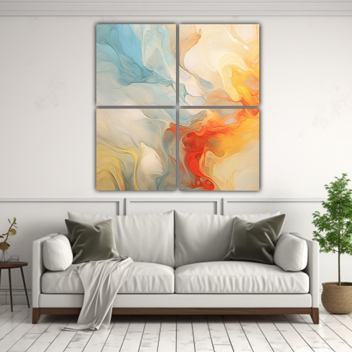 CUATRO TELAS EN BASTIDOR VANGUARDIA PROTAGONISMO 60X60 CM - 2