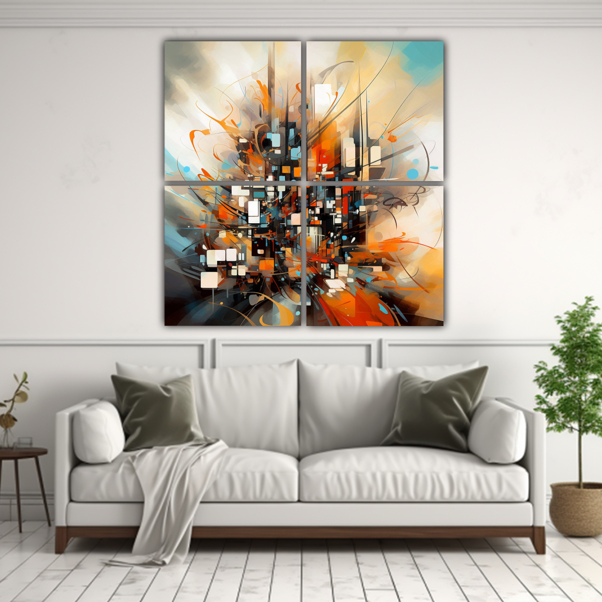 CUATRO ARTES DE PARED FOTOGRAFÍA ARMONÍA 160X160 CM - 2
